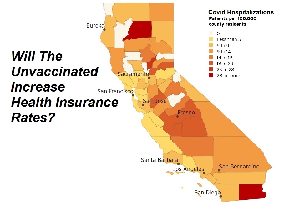Unvaccinated hospitalization may increase health insurance rates.