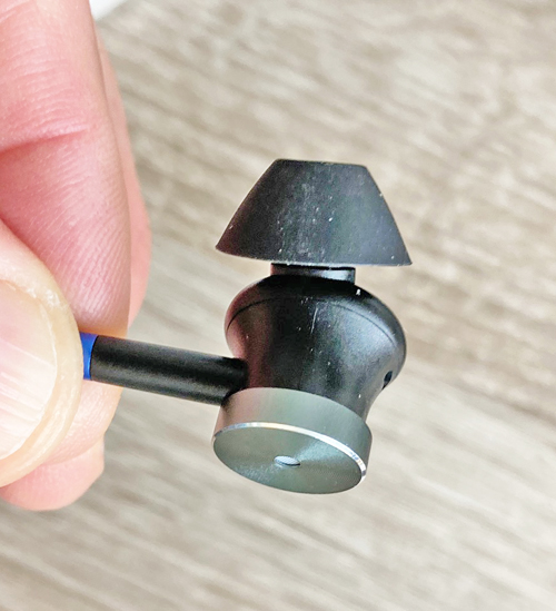 BeHear Access ear bud is large with the microphone outside of the ear canal.