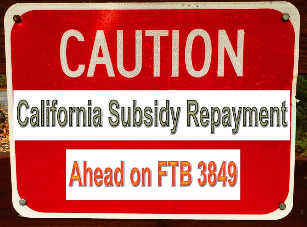 California taxpayers must repay the 2021 premium assistance subsidy from Covered California.