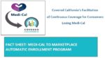 Individuals terminated from MAGI Medi-Cal will be automatically enrolled into a Covered California health plan.