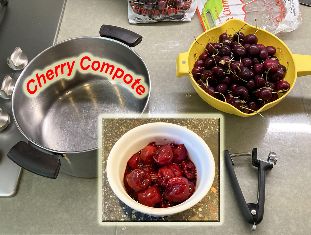 Easily make a batch of cherry compote.