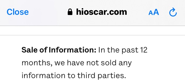Oscar states they don't sell your information. That doesn't mean they have not shared it with affiliates, associates, affiliates, and those third party people.