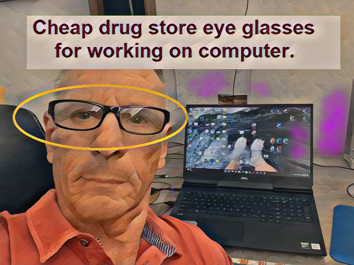 Sometimes the $40 drug store monofocal glasses are fine for working on the computer.