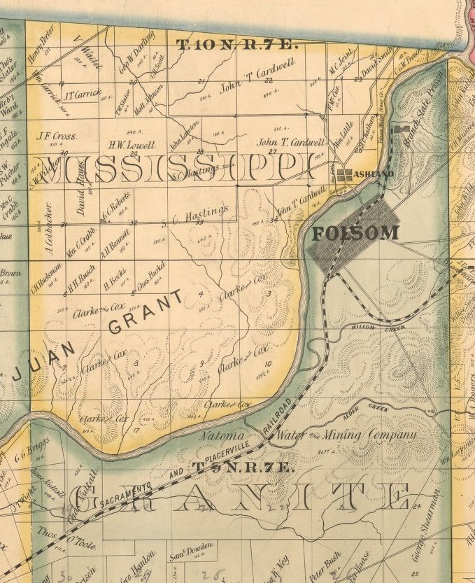 Mississippi Township was approximately 25 square miles in northeast Sacramento County.