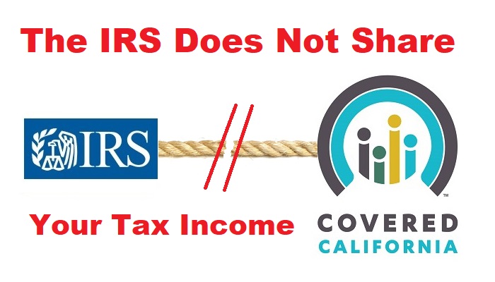 The IRS does not share your tax income data with Covered California to have your estimated income update.