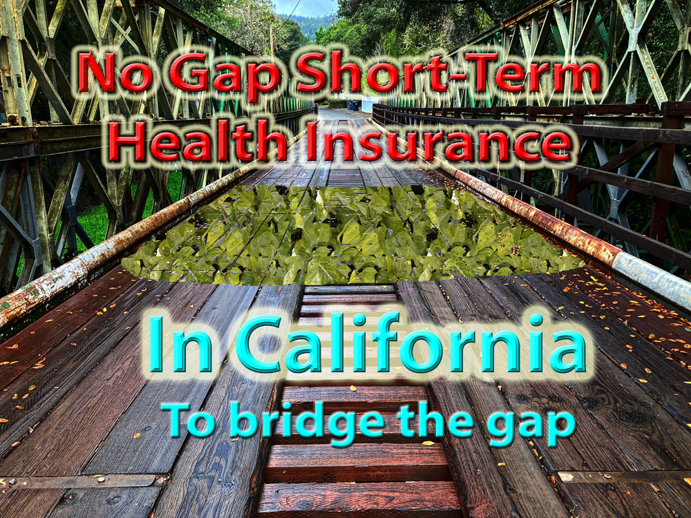 California offers no gap or short-term health plans. You must enroll in an individual and family plan. Coverage is usually not retroactive.