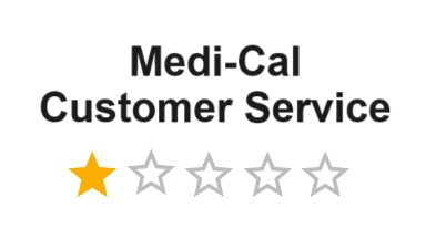 The Medi-Cal customer service is around 1 star.