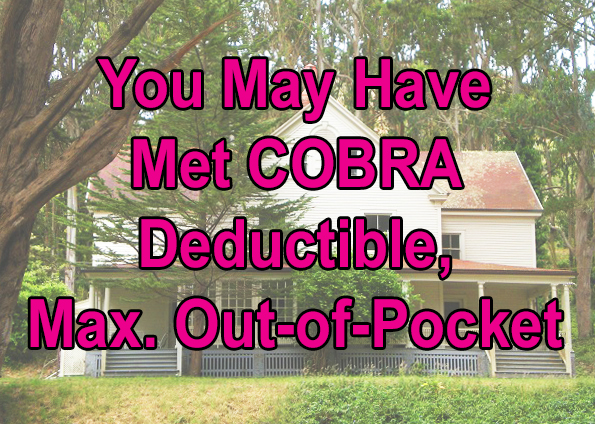 You may have met your COBRA deductible or maximum out-of-pocket amount making keeping COBRA a better deal.