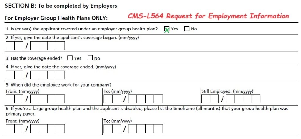 Employer fills out date section. The completed and signed form is then returned to Social Security.