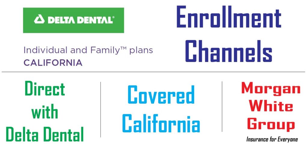 The enrollment channels for Delta Dental individual and family dental insurance plans in California for 2024.