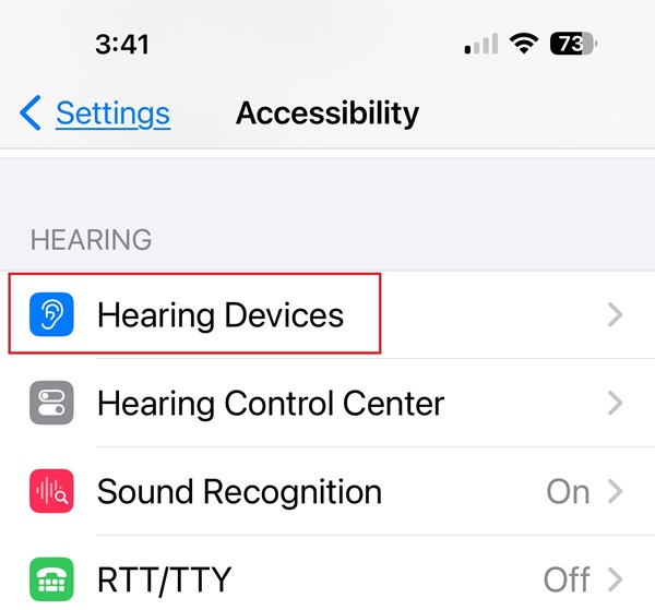 Apple MFi Hearing Devices.