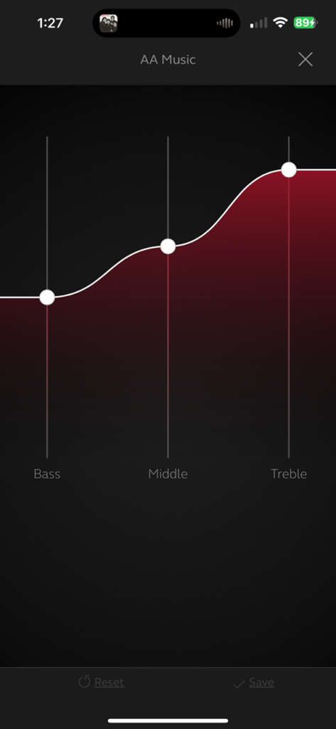 You can create your own program to adjust certain sound frequencies. I have increased the treble and midrange music sound frequencies for the music that I like to listen to.