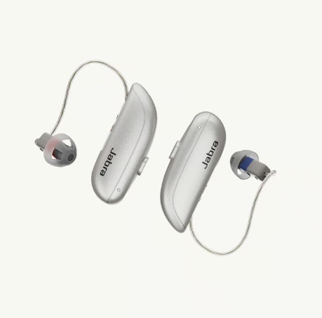 The Jabra over-the-ear hearing aids worked well. I had problems with the ear buds staying in place. Resolved with a custom fitted hearing aid shell.