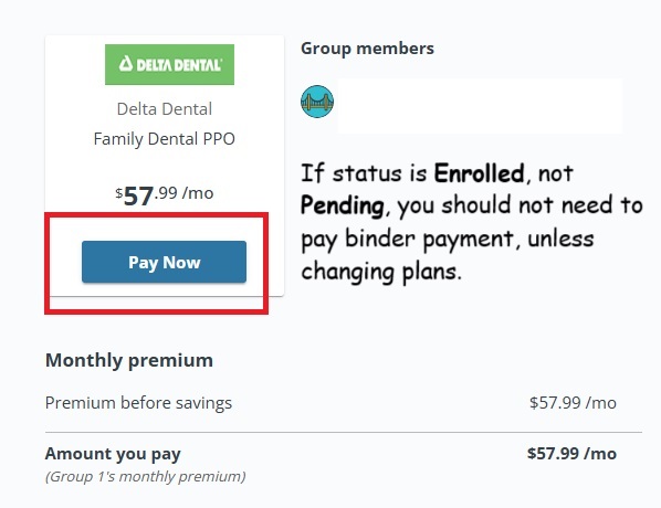 If your health and dental plan show enrolled for 2024, and you renewed the exact same plans for 2025, you should not have to make a binder payment.