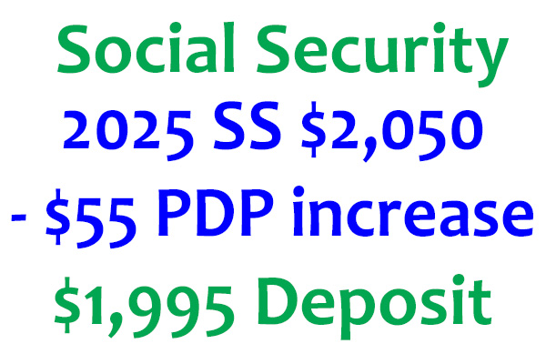 The $55 increase of the Part D premium is greater than the 2.5% cost of living allowance of the Social Security deposit.