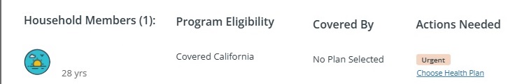 Once you re-apply for 2025, you are prompted to select a health plan.