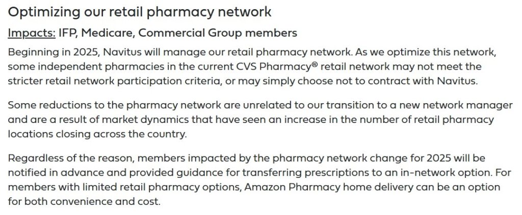 Optimizing retail pharmacy network with Navitus.