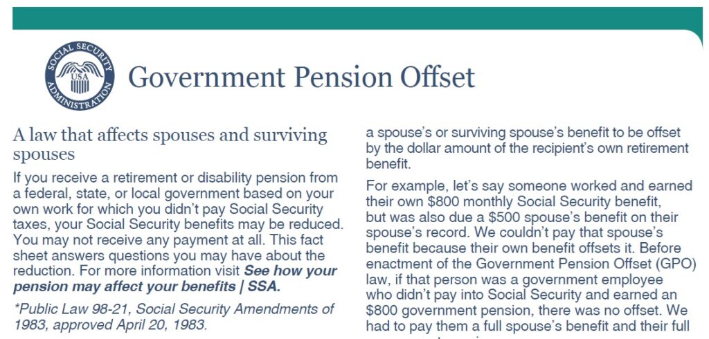 Government Pension Offset