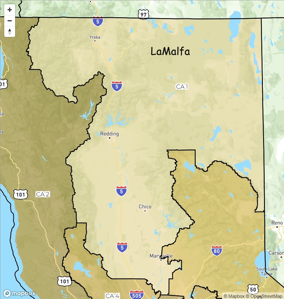 California congressional district 1, Doug LaMalfa (R).