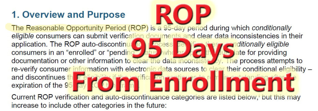 What is the Covered California ROP?