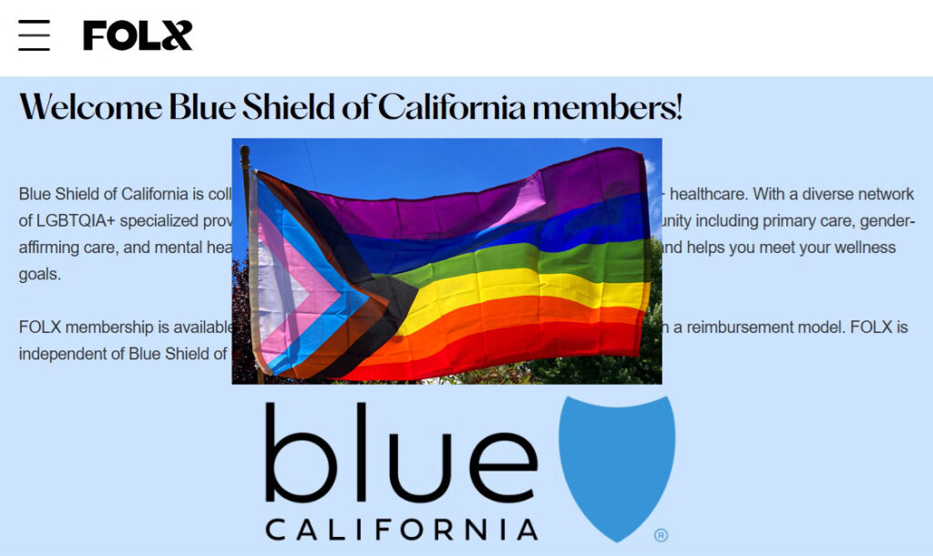 Blue Shield FOLX collaboration for Blue Shield to cover the membership fee of FOLX for PPO plan members.