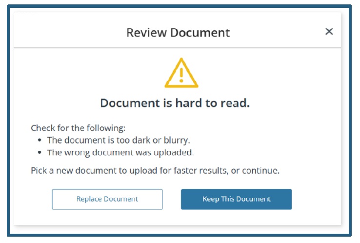 Try to take clear images to upload to Covered California or scan in as a PDF.