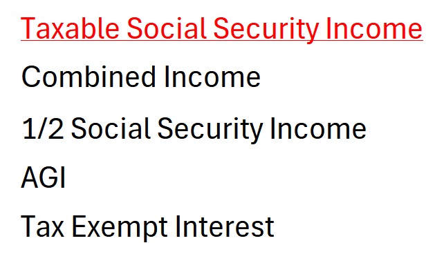 To figure the taxable amount of SSI, only 1/2 of the Social Security income is used in the formula.