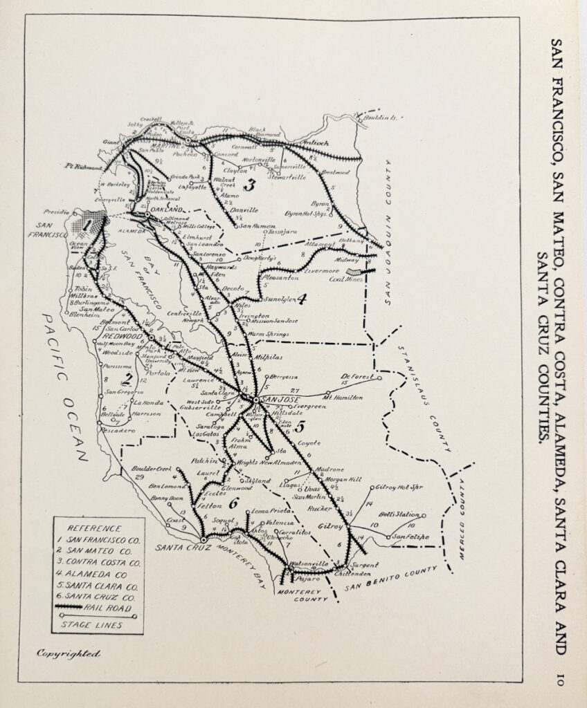 San Francisco, San Mateo, Contra Costa, Alameda, Santa Clara, and Santa Cruz counties, 1900.