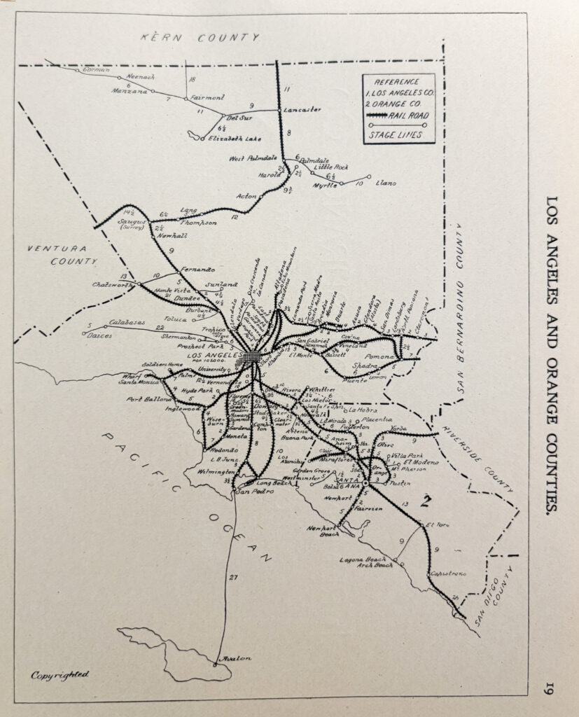 Los Angeles and Orange counties, 1900.