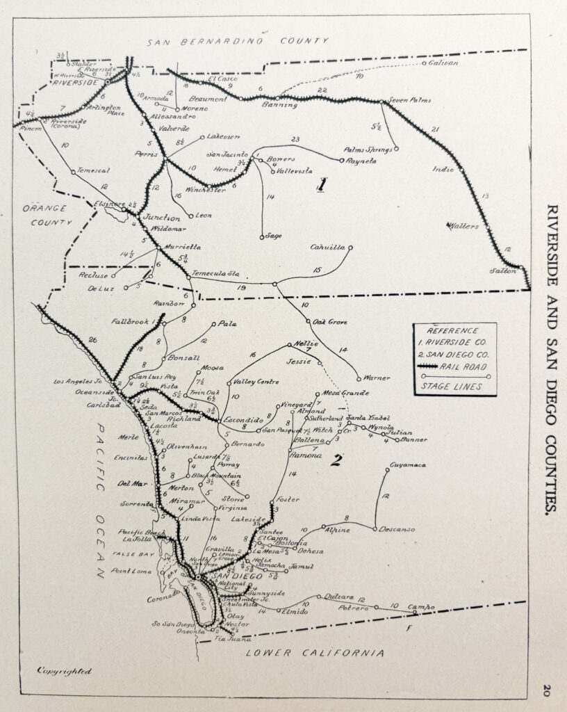 Riverside and San Diego counties, 1900.
