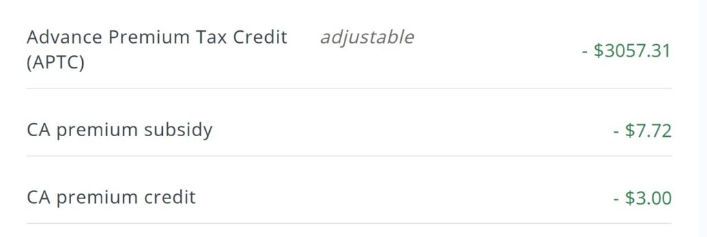 You don't have to repay the Ca premium credit.