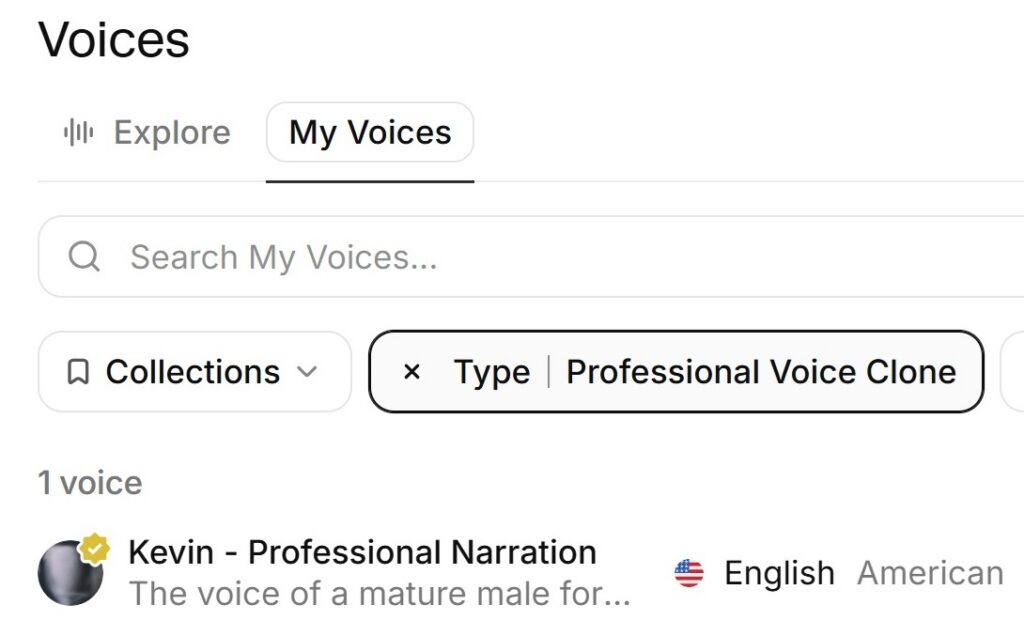 Elevenlabs voice cloning is very good.