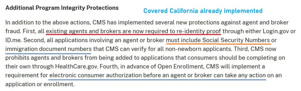 Data integrity steps already in place at Covered California.