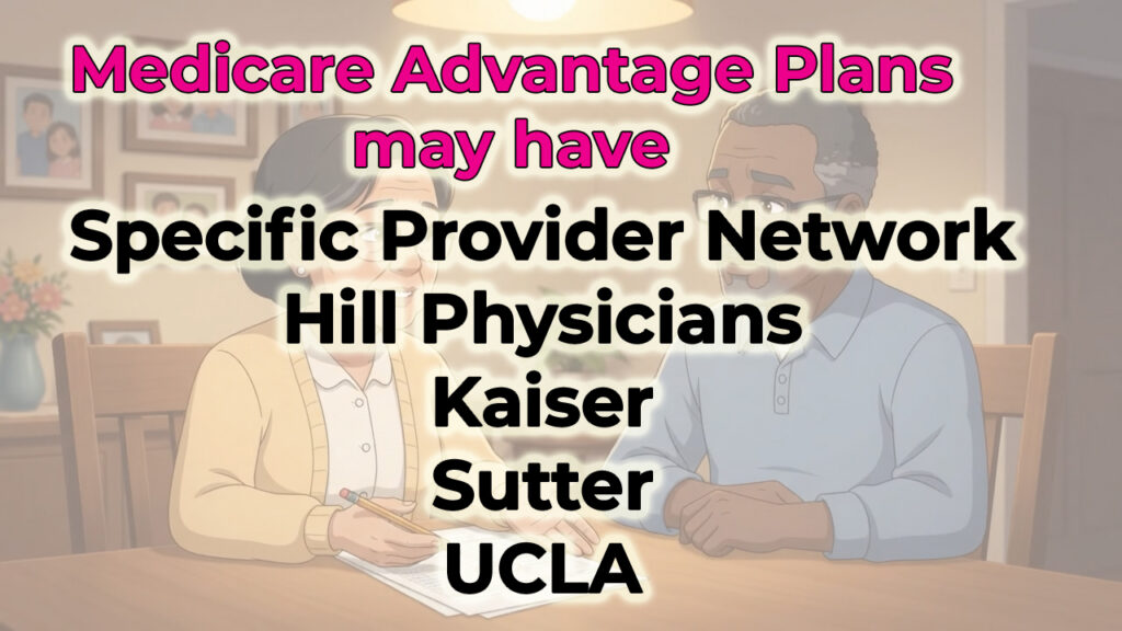 Some Medicare Advantage plans will be Medical Group provider specific.