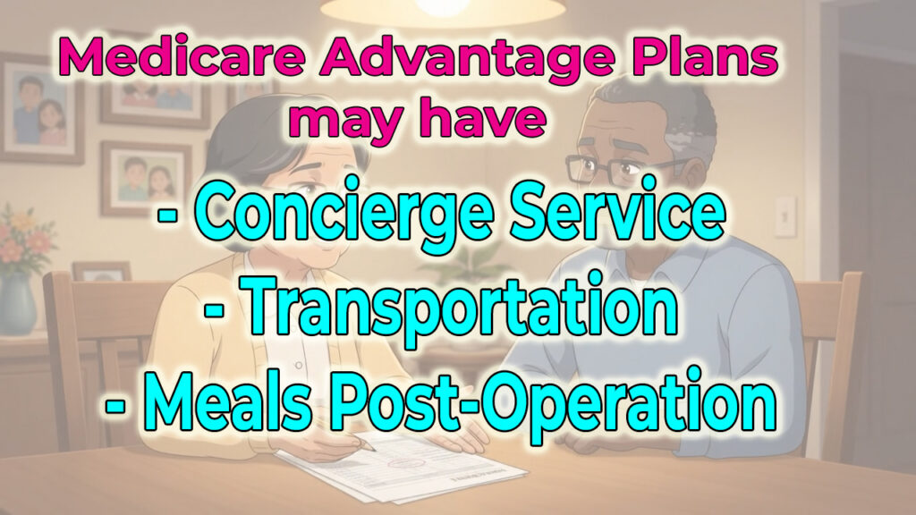 Medicare Advantage plans may include a concierge service, transportation and delivered meals benefit.