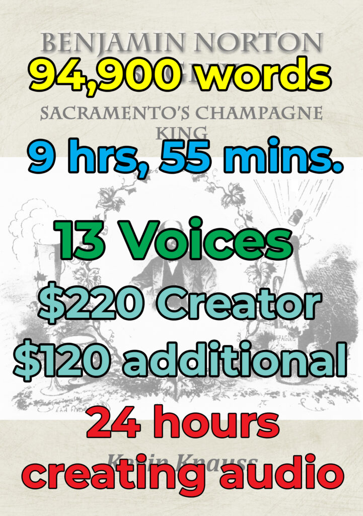 It took more time and cost more money than I thought to create the audiobook version.